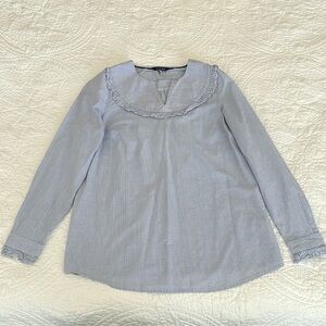 Joules blue and white top. Size 6